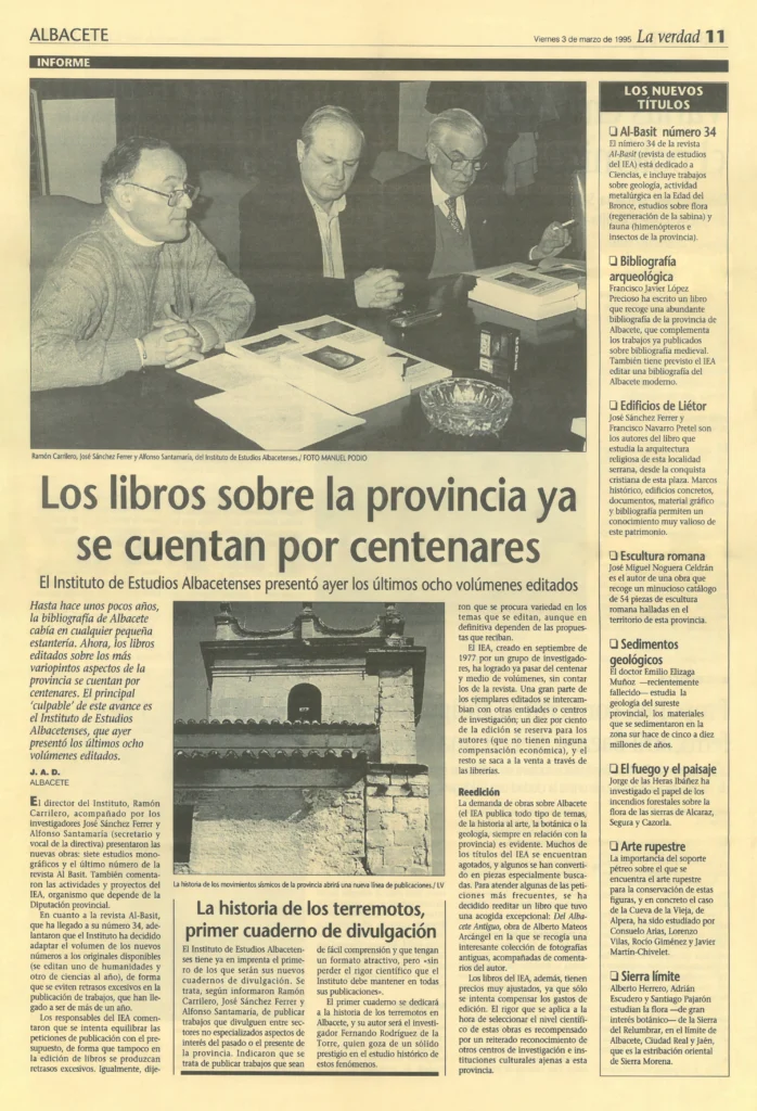 Los libros sobre la provincia ya se cuentan por centenares. La Verdad. Albacete