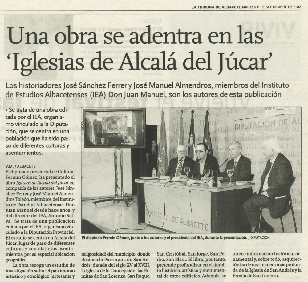 Una obra se adentra en las "Iglesias de Alcalá del Júcar". La Tribuna de Albacete