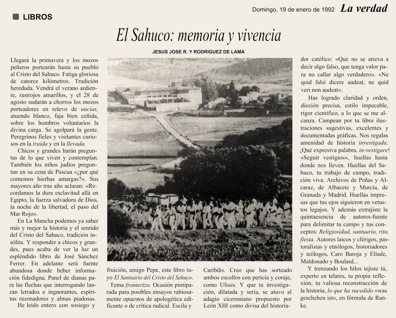 El Sahuco: memoria y vivencia. La Verdad. Albacete